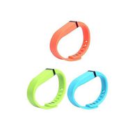 Tkasing Replacement Bands with Metal Clasps for Fitbit Flex/Wireless Activity Bracelet Sport Wristband Small/Large (No Tracker, Replacement Bands Only) (3colors, L)