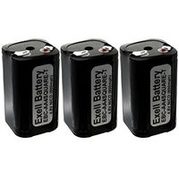 3x Exell Custom 4.8V 800mAh NiCd 4xAA Square Battery Pack with Tabs