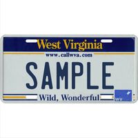 Custom Personalized Metal License Plate Your Name Your State - Choose from All 50 States (West Virginia, 6" x 12" Standard Thickness (.030"))
