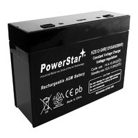 RBC21 Rechargeable Battery, 12V, Sealed, Non-SPILLABLE, LED Acid Battery