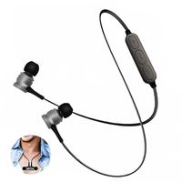 Magnetic Wireless Headphone BAEIMA Bluetooth Earphone Stereo Music Sport Earbuds Headset (Black)