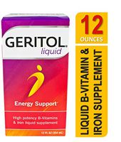 Geritol Liquid Energy Support, High Potency B-Vitamin & Iron Liquid Supplement, 12-Ounce (354 ml) (Pack of 3)