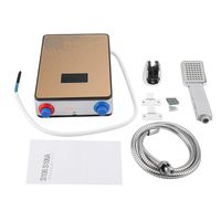 Instant Water Heater, Tankless Water Heater 220V 6500W Tankless Instant Electric Hot Water Heater Shower with Shower Holder Shower Head Outlet Pipe