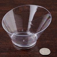 Tableclothsfactory 60 Pcs - Clear Modern Round 7oz Disposable Plastic Dessert Bowl