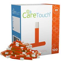 Care Touch Safety Lancets - 100 Lancets, 28 Gauge - Diabetic Supplies for Blood Glucose Testing, No Lancing Device Needed