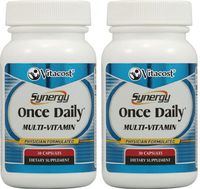 Vitacost Synergy Once Daily Multi-Vitamin -- 2 bottles each of 30 Capsules -- 60 Total