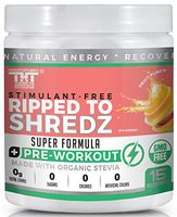 Ripped to Shredz Stimulant and Caffeine Free Preworkout for Men and Women with No Creatine | Electrolytes and Organic Stevia for Clean Energy |