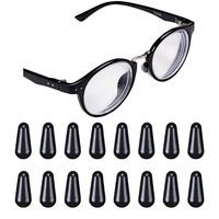 eMingo 10 Pair Eyeglasses Nose Pads,Anti-Slip Adhesive Silicone Nose Pad for Eyeglass Sunglasses Spectacles (Black, M-1.8MM)