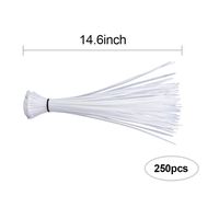 10Gtek NZT-048-370-WT/250 Small 250 Piece Nylon Cable Zip Ties, 14.6 Inch(250pcs), White