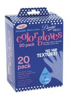 Diane No Slip Black Latex Gloves, 20 Count - Large, Reusable latex, extra strong, lasting, washable, no slip texture, ambidextrous fit