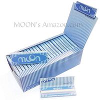 Moon Blue 70mm Rice Cigarette Tobacco Rolling Paper - 50 booklets x 50 = 2500 Papers