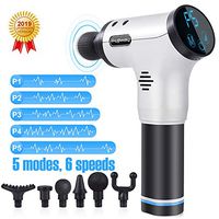 Muscle Massage Gun, FUJIWAY 30 Speed Level Deep Tissue Percussion for Muscle Relaxer Pain Relief, Cordless Handheld Body Massager for Neck, Back, Muscle & 6 Heads Included