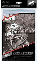Ultra Pro Current Size 6-7/8 x 10-1/2" Comic Bags (100 Count Pack), Small, Clear