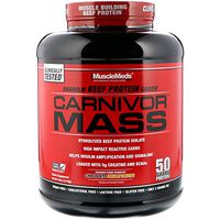 MuscleMeds Carnivor Mass Anabolic Beef Protein Gainer, Chocolate Peanut Butter, 6 Pounds