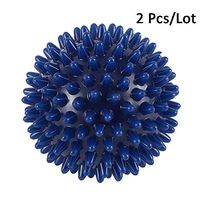Jkhome Spiky Massage Ball for Deep Tissue Body Back Foot Shoulder Neck Hands Pain Relief Plantar Fasciitis Compact Muscle Roller Trigger Point Therapy Sport Yoga (2 Pcs, Dark Blue, 7cm, 2.75inch)