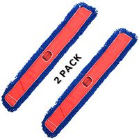 Alpine Industries Heavy Duty Microfiber Mop Head - Cleans Wide Areas - Commercial Mop Head - Super Absorbent Mop (48 in, 2 Pack)