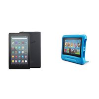 Fire 7 Family Pack - Fire 7 Tablet (16GB, Black) + Fire 7 Kids Edition Tablet (16GB, Blue)