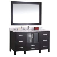 Design Element Stanton Single Drop-in Sink Vanity Set with Espresso Finsh, 60-Inch