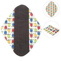 Sanitary Pad, Reusable & Washable Panty Sanitary Napkins Panty Liner Bamboo Charcoal Cloth, Light Incontinence Pads Mama Sanitary Menstrual Pad, Super-Absorbent, Soft & Comfortable