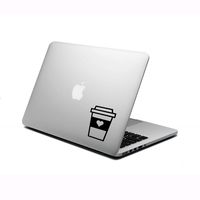 World Design Love Coffee Cup 6" Laptop Back Decal