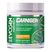 Evogen Carnigen Naturals | Carnitine Fat Burning Powder, Carnitine Tartrate, Acetyl-l-carnitine, Carnitine Orotate, Carnitine Fumarate, Bioperine | 50 Servings | Mandarin Orange