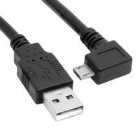 CY 3m Micro USB Male to USB 2.0 Data Charge Cable for Phone & Tablet Right Angled 90 Degree