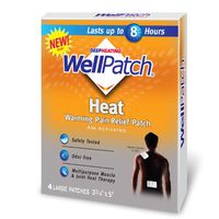 Wellpatch Warming Pain Relief Pads, 4 Count (Pack of 2)