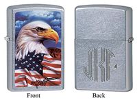 Personalized Zippo Claudio Mazzi American Eagle Lighter with Free Monogram