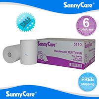 Sunnycare #5110 White 10" Roll Towel Hardwound 800' Roll - 6 / Case
