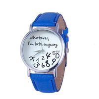 Balakie Unique Funny Watch Women Men Analog Quartz Whatever,I''m Late Anyway Wrist Watch (Blue, Alloy)