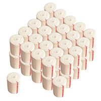 NexSkin Elastic Compression Wrap (3” Wide, 50 Pack) with Hook and Loop Fasteners at Both Ends | Stretch Cotton Athletic Bandage Roll | Support & First Aid for Sports, Medical, and Injury Recovery