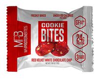 My Protein Bites | Protein Cookies | Protein, Low Carbs & Low Sugar | Gluten Free | (8 Packs of 3 Cookies (24 Cookies), Red Velvet)