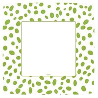 Paper Plates Dinner Size Paper Party Supplies Spots, Green, Pack of 16