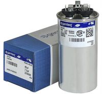 GE Genteq Round Capacitor 45 7.5 uf MFD 370 Volt 27L947BZ3 27L947