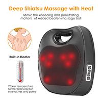 Vapeart Rechargeable Back Neck Massager with Heat Kneading Massage Pillow for Back, Neck and Shoulder,Upgraded Massager with 8 Heated Rollers for Full Body Muscle Pain Relief,Stress Relax,Ideal Gifts