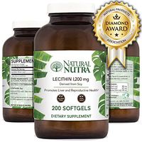 Natural Nutra Soy Lecithin Dietary Supplement from Soybean Oil, Non GMO, High Potency, 1200 mg, 200 Softgels