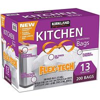 Kirkland Signature Drawstring Kitchen Trash Bags - 13 Gallon - 200 Count