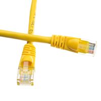 Cat5e Ethernet Patch Cable, Snagless/Molded Boot, 3 Feet, Yellow, Pack of 10 (ED693640)