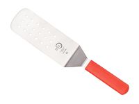 Mercer Culinary Millennia Perforated Turner, 8 Inch x 3 Inch, Red