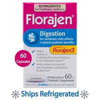 Florajen3 Digestion High Potency Refrigerated Probiotics | Restores Balance in Digestive System | for Antibiotic Side Effects | 60 Capsules