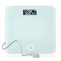 CAD USB Rechargeable Electronic Scale, Smart Bathroom Wireless Body Fat Scale BMI Scale, Body Composition Analyzer, Health Monitoring and Walk-in Technology Smartphone Application (180kg)