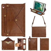 elecfan iPad Mini 5 Case, Smart Stand Handband Folio Cover Book Wallet Pocket Case with Pen Slot Built Inside Magnetic Strip Shell for iPad Mini 1/2/3/4/5 7.9 inch,Coffee