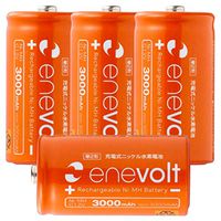 enevolt C 3000mAh Ni-MH Rechargeable Batteries 1.2V High-Capacity, Low Self-Discharge, Pre-Charged - 4 Pack