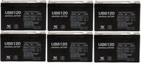 Universal Power Group 6 Volt 6V 12AH SLA Rechargable Deer Game Feeder Battery - UPG UB6120-6 Pack