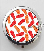 BlackKey Flip Flops & Sandals & Slippers Pattern 3-Compartment Decorative Pocket Gift Box Case Organizer for Pill, Color 1 -452