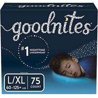 Goodnites Bedwetting Underwear for Boys, Large/X-Large (60-125+ lb.), 75 Ct, Stock Up Pack (Packaging May Vary)