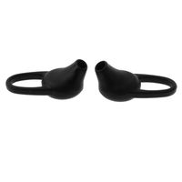 1Pair Universal Soft Silicone Gel Ear Covers Eartips Earbuds for Earpieces - Black