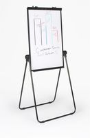 Displays2go Adjustable Easel and Marker Board with Paper Clamp, Black (RFCDR24V2)