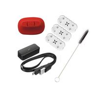 New USB Cable+Charger Dock with 1 Raised Mouthpiece 3 Screens Replacement and Black Brush for Cleaning (red)