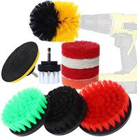 【Upgrade】Drill Brush Attachment Set, QUIENKITCH 10PCS/Set Drill Brush & Scrub Pads, Drill Brush Power Scrubber Cleaning Kit, for Grout, Tiles, Sinks, Bathtub, Bathroom, Shower & Kitchen Surface